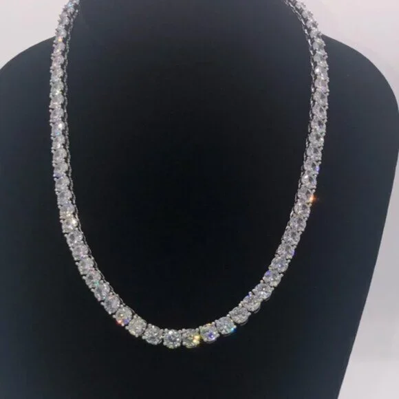 18k 75ct Tennis Necklace - Picture 1 of 12